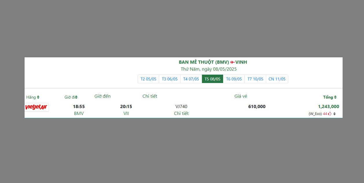 BAN MÊ THUỘT (BMV) VINH Thứ Năm, ngày 08/05/2025