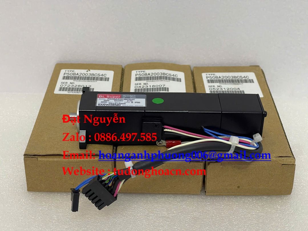 P50BA2003BCS4C Sanyo Denki Servo Motor AC P5 Super BL 0.3 kW