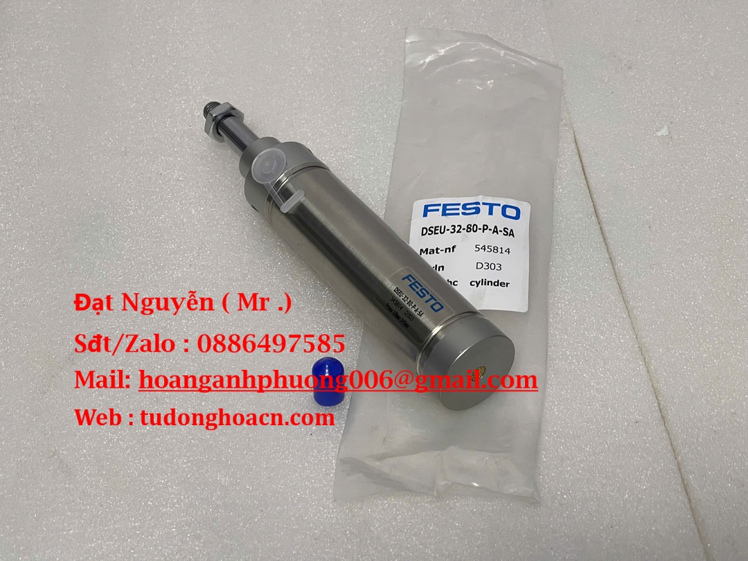 Xi lanh tròn Festo DSEU‑32‑80‑P‑A‑SA | Bore 32mm