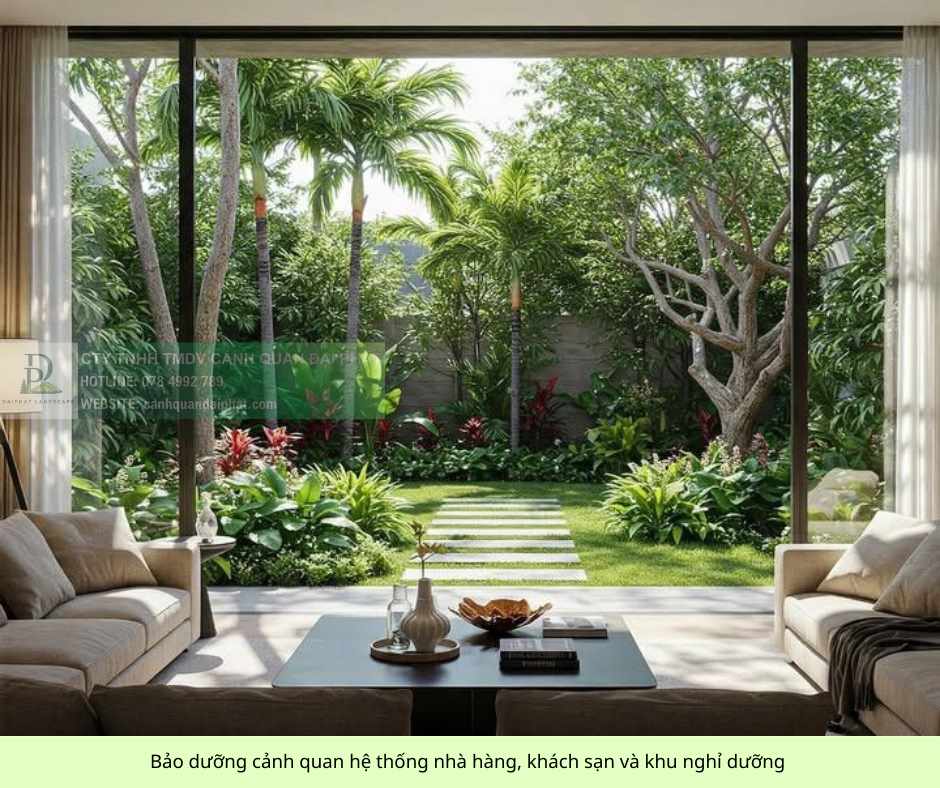 Chăm sóc cảnh quan chung cư, khu nghỉ dưỡng cao cấp 2026